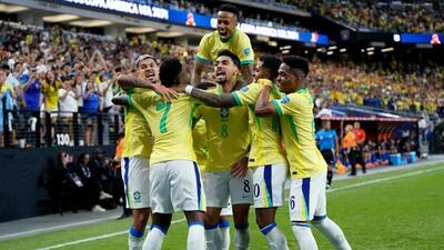 خلاصه بازی پاراگوئه 1-4 برزیل (دبل وینیسیوس)