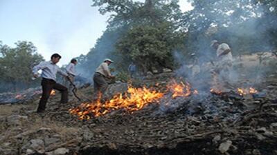 مهار آتش‌سوزی در مراتع شهرستان اردل