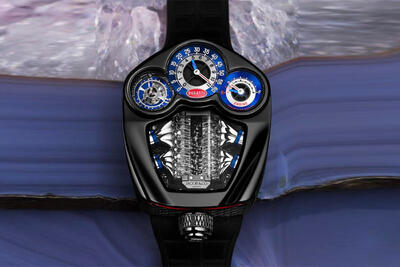 این ساعت با الهام از ابرخودرو بوگاتی توربیون ۲۰۲۶ ساخته شده است - زومیت