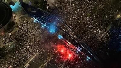 تظاهرات شبانه علیه نتانیاهو