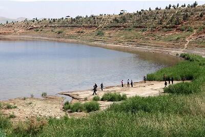 دریاچه بزنگان بعد از یکسال خشکیدگی پر آب شد