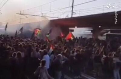 فیلم/ تظاهرات گسترده ایتالیایی‌ها در حمایت از غزه