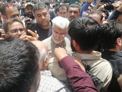 جلیلی همانند احمدی نژاد به بازار تهران رفت
