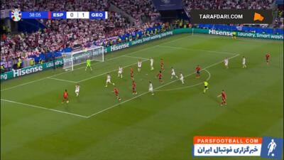 شرایط مشکوک به آفساید؛ گل رودری به گرجستان (اسپانیا 1-1 گرجستان) - پارس فوتبال | خبرگزاری فوتبال ایران | ParsFootball