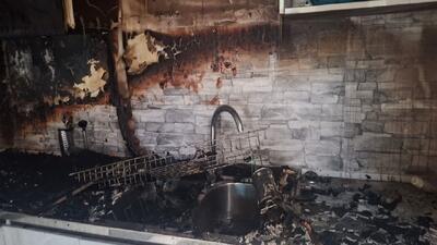 مهار آتش در یک منزل مسکونی در قزوین