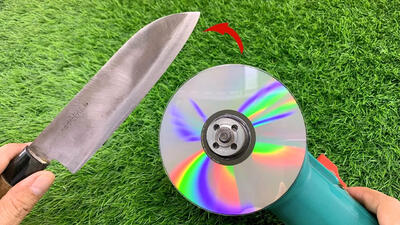 (ویدئو) روش شگفت انگیز برای تیز کردن چاقو مثل تیغ با CD!