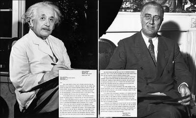 (عکس) حراج میلیونی نامه انیشتین به روزولت درباره ساخت اولین بمب اتمی جهان