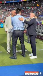 خوش و بش جانلوییجی بوفون با مارکو ماتراتزی و جانلوکا زامبروتا پیش از دیدار ایتالیا و سوئیس - پارس فوتبال | خبرگزاری فوتبال ایران | ParsFootball