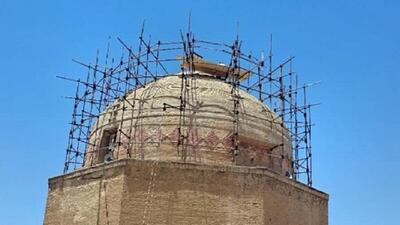 آغاز مرمت گنبد مسجد جامع گلپایگان پس از ۳۰ سال