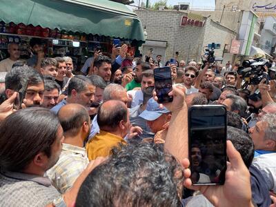 مسعود پزشکیان هم به جمع بازاریان تهران رفت/ تصویر
