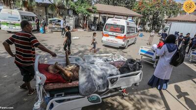 (تصاویر) تخلیه بیمارستانی در خان‌یونس در پی تهدید حمله اسرائیل