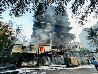 آتش‌سوزی خیابان باهنر پایتخت مهار شد