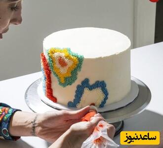 خلاقیت منحصر بفرد یک قناد حرفه ای در پخت کیک سه بعدی با الهام از فرش ایرانی / این هنر باریکلا داره!