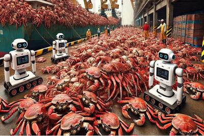 ماهیگیرا برای میلیونر شدن از یه ربات واسه صید و پاک کردن میلیونها خرچنگ استفاده میکنن