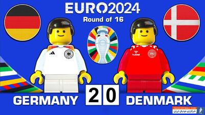 شبیه‌سازی بازی دانمارک - آلمان در یورو 2024 با لگو - پارس فوتبال | خبرگزاری فوتبال ایران | ParsFootball
