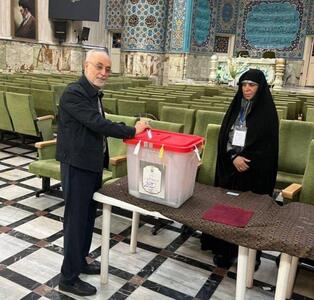 علی‌اکبر صالحی رای خود را به صندوق انداخت +عکس