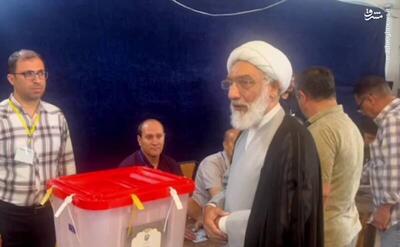 فیلم/ حضور پورمحمدی در پای صندوق رای