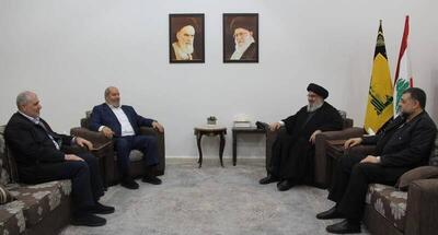 دیدار سران حماس با دبیرکل حزب‌الله لبنان