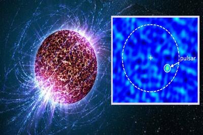رصد یک ستاره نوترونی که به سرعت در حال چرخش است