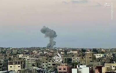 فیلم/ لحظه بمباران محله شجاعیه در شرق غزه