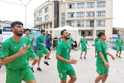 تمرین تیم ملی فوتبال جوانان در روز بازی با ترکمنستان