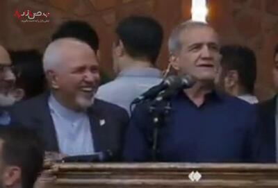 خوشحالی مردم و پزشکیان در مرقد امام خمینی(ره)/خداقوت مردم+فیلم