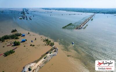 (ویدئو) منطقه‌ای در چین بر اثر شکستن سد زیر آب رفت