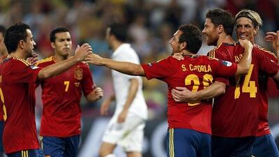 نوستالژی/ خلاصه بازی اسپانیا 2-0 فرانسه (یورو 2012)