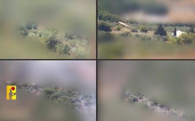 لحظه حمله موشکی سنگین حزب‌الله علیه پایگاه‌های «میرون» و «نیمرا»