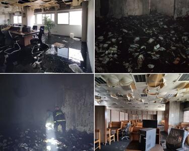 گرمای شدید و افت ولتاژ برق عامل آتش سوزی دانشکده پزشکی ایرانشهر