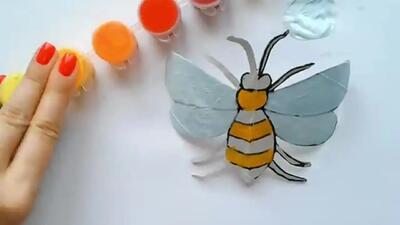 طرز ساخت گیره لباس به شکل زنبور عسل + فیلم