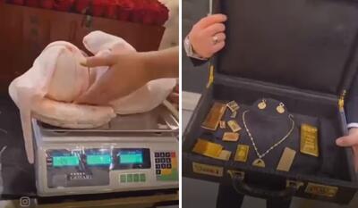 کادوی زایمان جنجالی در بیمارستان؛ چندین شمش طلا هم وزن نوزاد + ویدیو