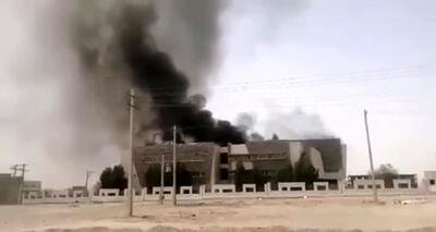 ببینید / آتش سوزی دانشکده علوم پزشکی ایرانشهر