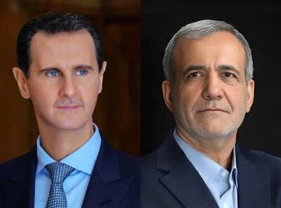 گفتگوی تلفنی پزشکیان با بشار اسد
