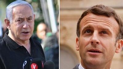 اعتراض ماکرون نسبت به دخالت وزرای اسرائیلی در انتخابات