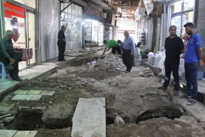 فرو نشست زمین و نمایان شدن آب‌راهی قدیمی در مهاباد | پایگاه خبری تحلیلی انصاف نیوز