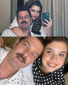 سلفی مشهورترین پدر و دختر ایران با چهره جدید
