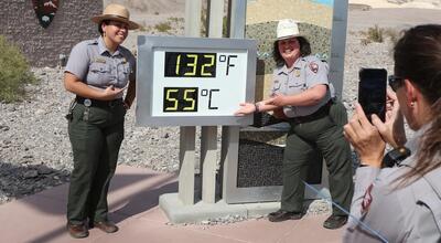 (ویدئو) دمای هوا در دره مرگ به ۵۵ درجه رسید
