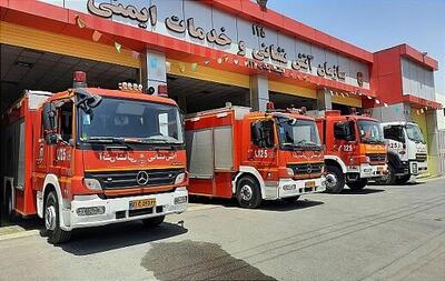 رونمایی از ۵ دستگاه خودروی آتش نشانی در اراک