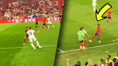 گلهای بازی اسپانیا 2-1 فرانسه از زاویه دوربین تماشاگران