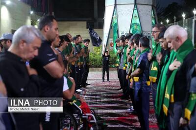 مراسم عزاداری سالار شهیدان با حضور ورزشکاران تیم‌های ملی جانبازان و توان‌یابان
