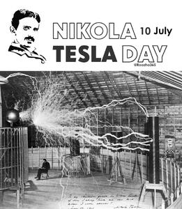 ۱۰ ژوئیه روز نیکولا تسلا دانشمند و مخترع صربستانی-آمریکایی است که در ۱۰ ژوئیه ۱۸۵۶ متولد شد