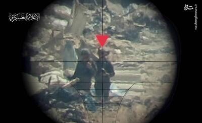 فیلم/ لحظه هلاکت سرباز اسرائیلی توسط تک تیرانداز قسام