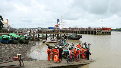 ناپدید شدن ۸ نفر در اثر واژگونی قایق در میانمار