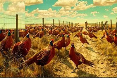 کارخانه حیوانات؛ تو مزرعه قرقاول عضله ای پرورش میدن واسه مسابقه پرسرعت ترین پرنده