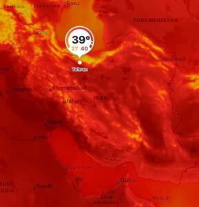 عکس: نقشه دمایی کشور از روز جهنمی تیر ماه