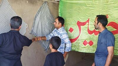 برپایی ایستگاه صلواتی شهدای مدافع حرم در روستای ده محمد + فیلم و تصاویر