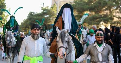 تصاویر| قافله نمادین ورود امام حسین به کربلا