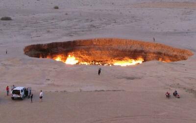 دروازۀ جهنم! / گودالی از آتش در ترکمنستان که دهه هاست روشن است