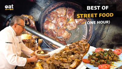 (ویدئو) غذای خیابانی در ترکیه؛ پخت دونر کباب و باقلوا در استانبول
